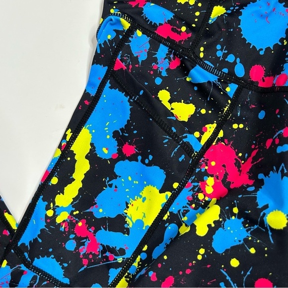 Colorful Splatter Print Women's Leggings - Picture 8 of 13